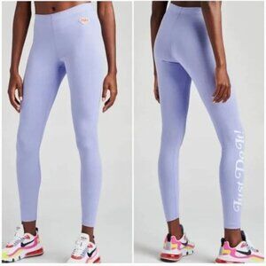 Nike Retro Fem Leggings Cotton Stretch Pants Just Do It Purple New Women's Small